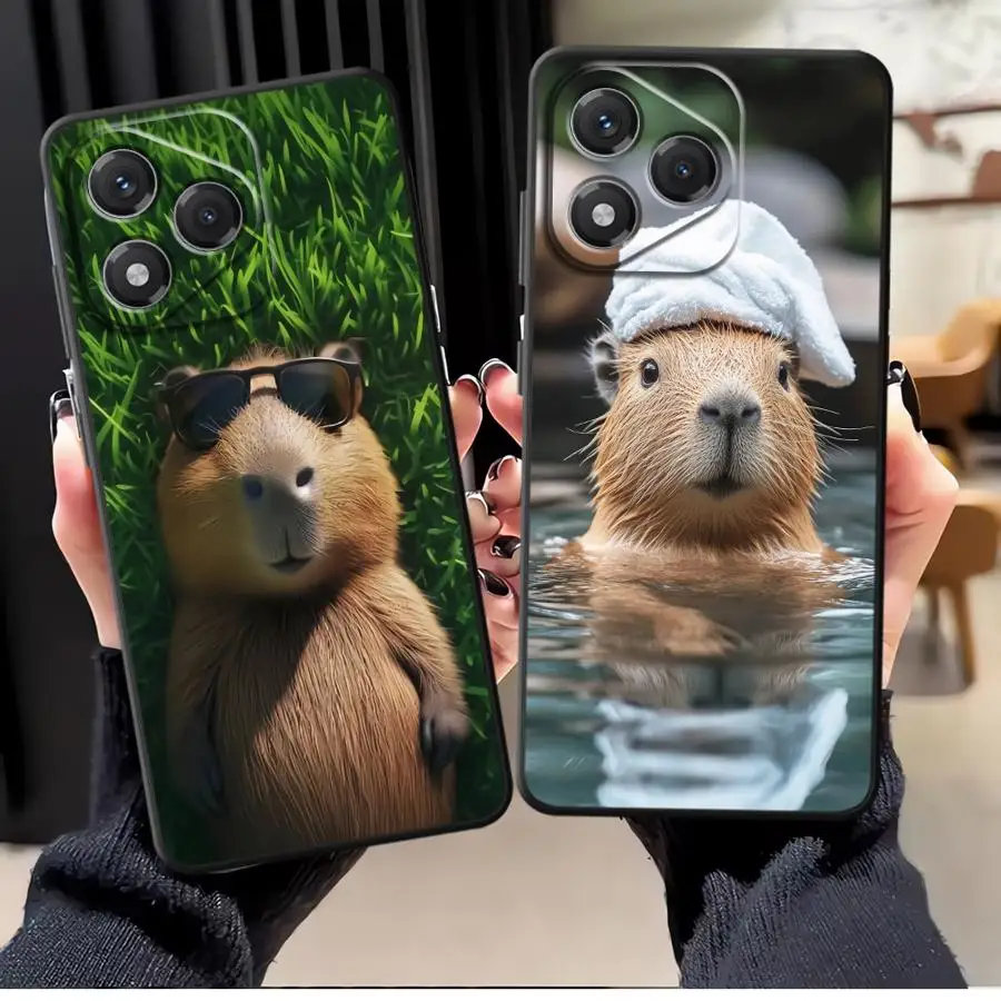 Funda para Honor X7 X9a X8 X5b Magic5Lite 70 90 8X X6 200 400 Lite, Funda para Teléfono con Diseño de Capibara - imagen 3