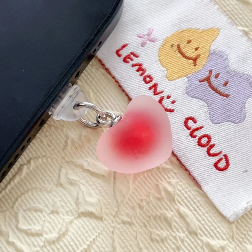 Tapón antipolvo para teléfono en forma de corazón, colgante de tapa de puerto de carga USB C tipo C DIY para iPhone 15 16, accesorios universales para teléfono tipo C - imagen 5