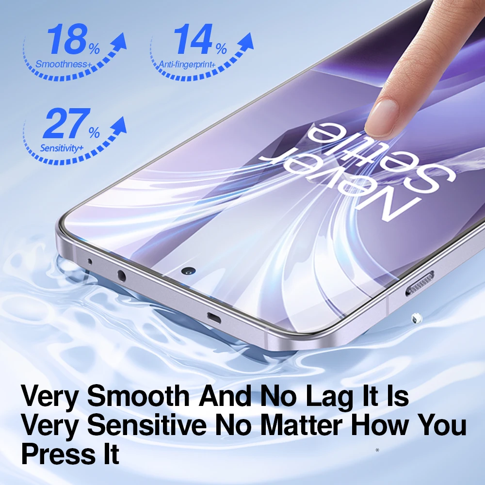 SmartDevil-Protector de pantalla de película de vidrio templado, sin polvo, para OnePlus ACE 5 pro 5, cobertura completa, transparente, antihuellas - imagen 4