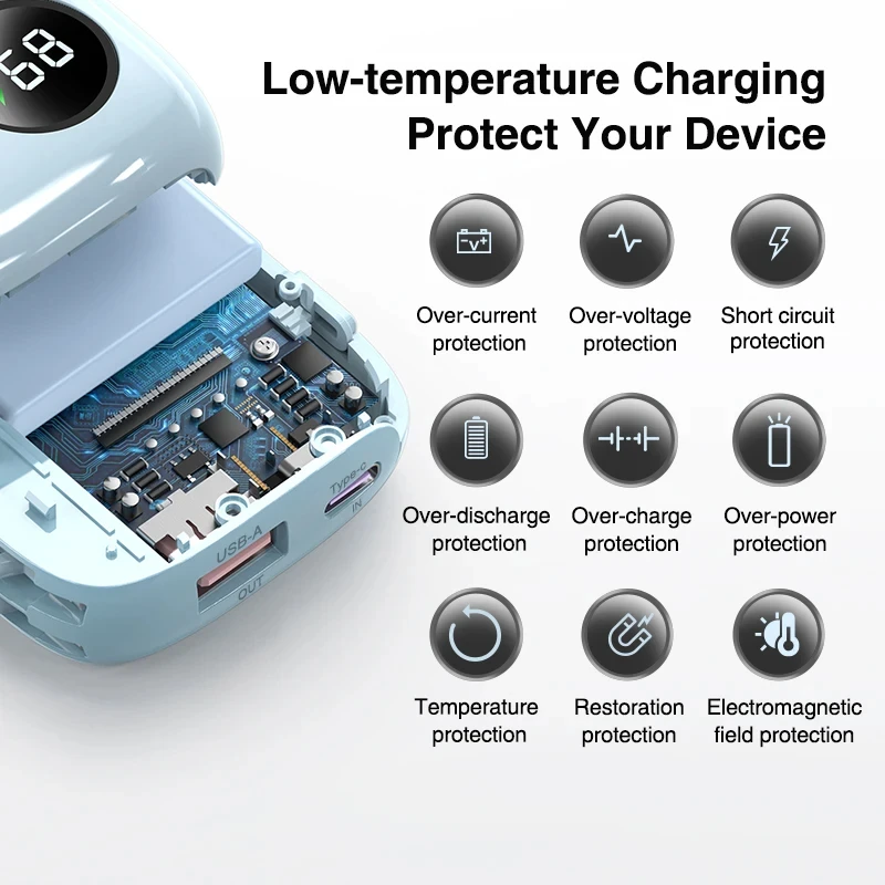 KUULAA 10000mAh Power Bank cargador portátil para iPhone 16/15/14/13 Pro Max 22,5 W batería externa para Samsung/Xiaomi PowerBank - imagen 4