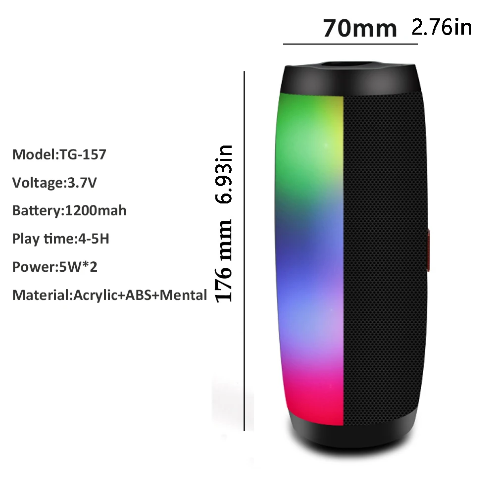 Altavoz Bluetooth portátil inalámbrico para exteriores, barra de sonido con Radio FM, Subwoofer, Aux, Bluetooth, para teléfono - imagen 5