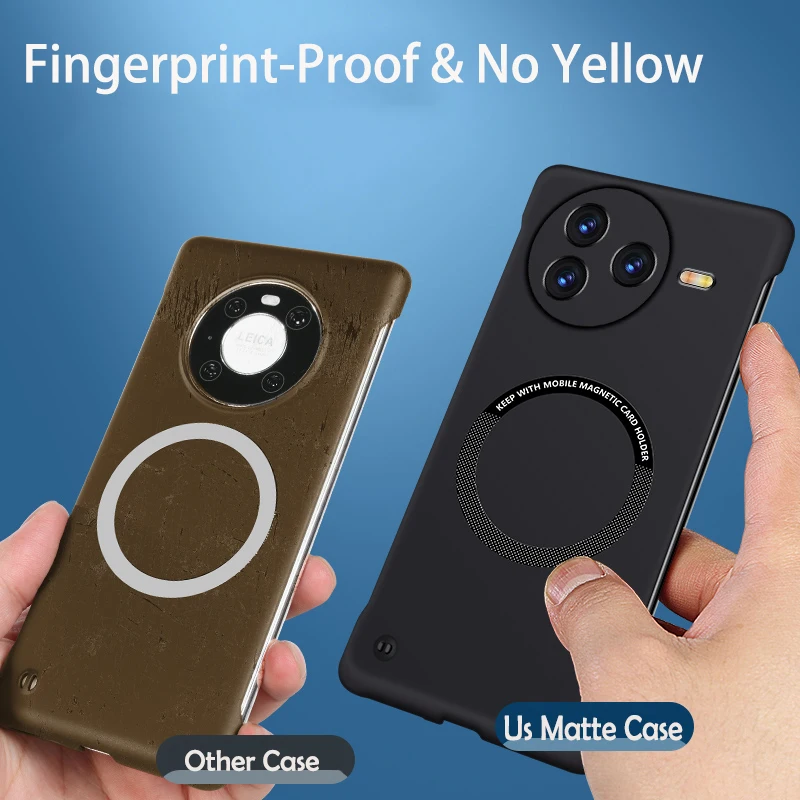 Funda de teléfono de Color sólido sin marco magnética ultradelgada de lujo para Xiaomi Poco F7 Ultra Pro cubierta a prueba de golpes - imagen 4