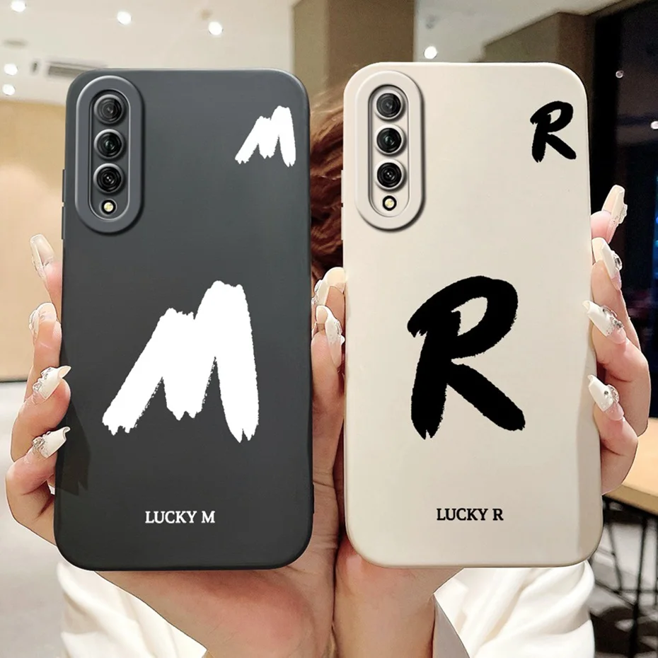 Nueva funda de teléfono con letras a la moda para Huawei Y9s STK-LX3 STK-L21 STK-L22 funda de silicona suave a prueba de golpes para Huawei Y9S fundas parachoques