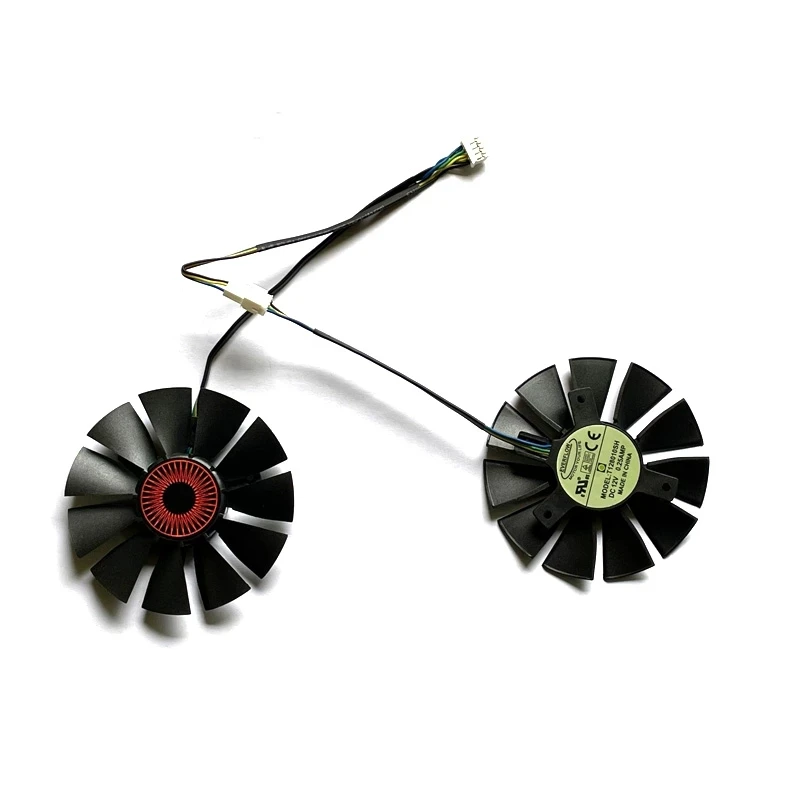 Ventilador de tarjeta gráfica T128010SH FD7010H12S 75Mm 4PIN GTX960 GPU para ASUS Strix GTX1060 1050 GTX960 GTX950 GTX750Ti R9 370 - imagen 4