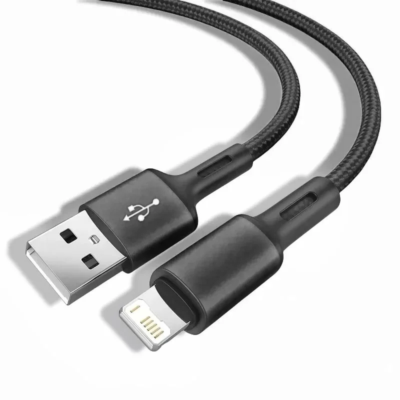Cable USB 3A para iPhone 14 13 12 11 Pro Max X XR 6s 7 8 Plus 2m 3m Cable de carga rápida para teléfono móvil Cable cargador de datos
