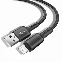 Cable USB 3A para iPhone 14 13 12 11 Pro Max X XR 6s 7 8 Plus 2m 3m Cable de carga rápida para teléfono móvil Cable cargador de datos