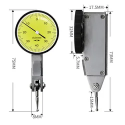 Indicador de Palanca 0-0.8mm Precisión 0.01mm Impermeable Antichoque