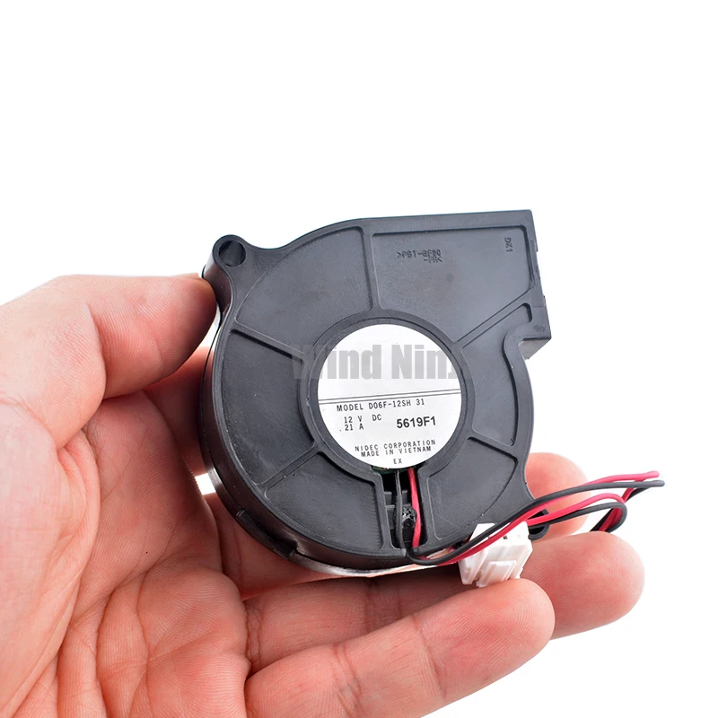Ventilador de turbina para humidificador y proyector, ventilador de refrigeración de D06F-12SH, 6cm, 60mm, 60x60x25mm, DC12V, 0.21A - imagen 5
