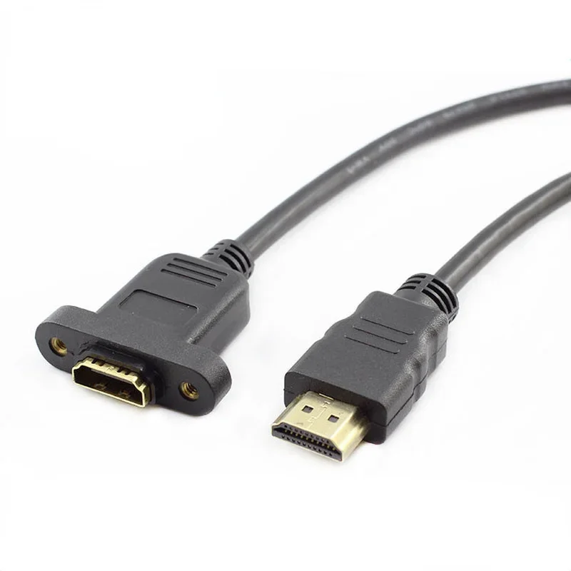 Cable Extensión HDMI Macho Hembra Montaje Panel Chapado Oro 1080P - imagen 3