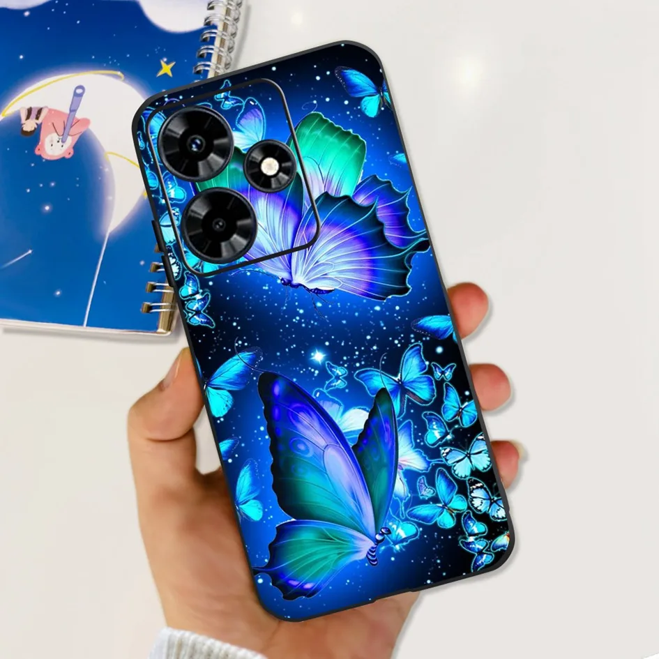 Funda trasera de silicona suave para Infinix Hot 30 Play Hot30 Hot30i, cubierta de teléfono con dibujos animados de tulipán, elegante, NFC - imagen 5