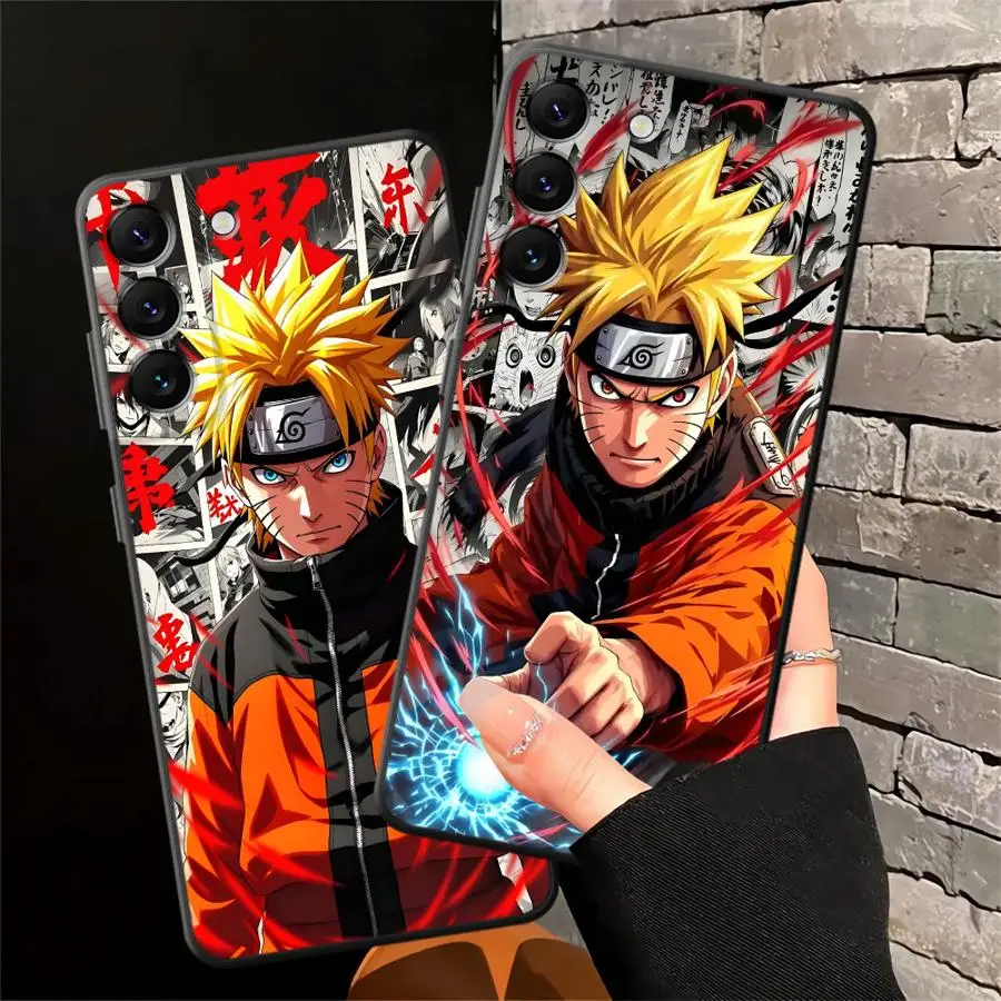 Cool Cartoon Sasuke negro suave funda de teléfono para Samsung Galaxy A20 A13 A04 A70 A50 A06 A40 A16 A05 A30 A15 A17 A10 A12 - imagen 3