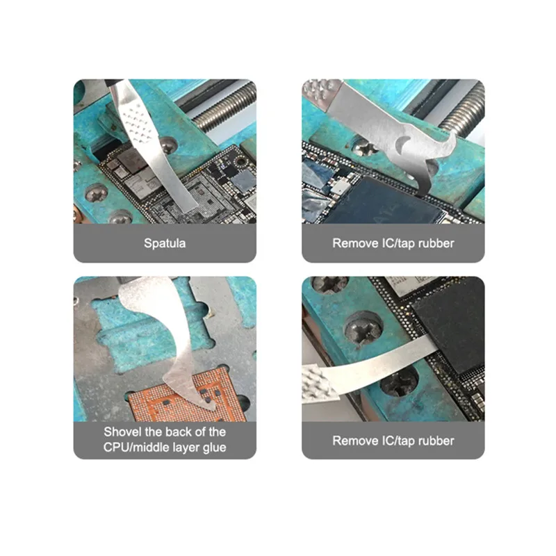 RELIFE-Juego de palanca de eliminación de pegamento para CPU, RL-049B, para reparación de teléfonos móviles, Kit de varilla de desgomado Flexible y fino de doble cara - imagen 5