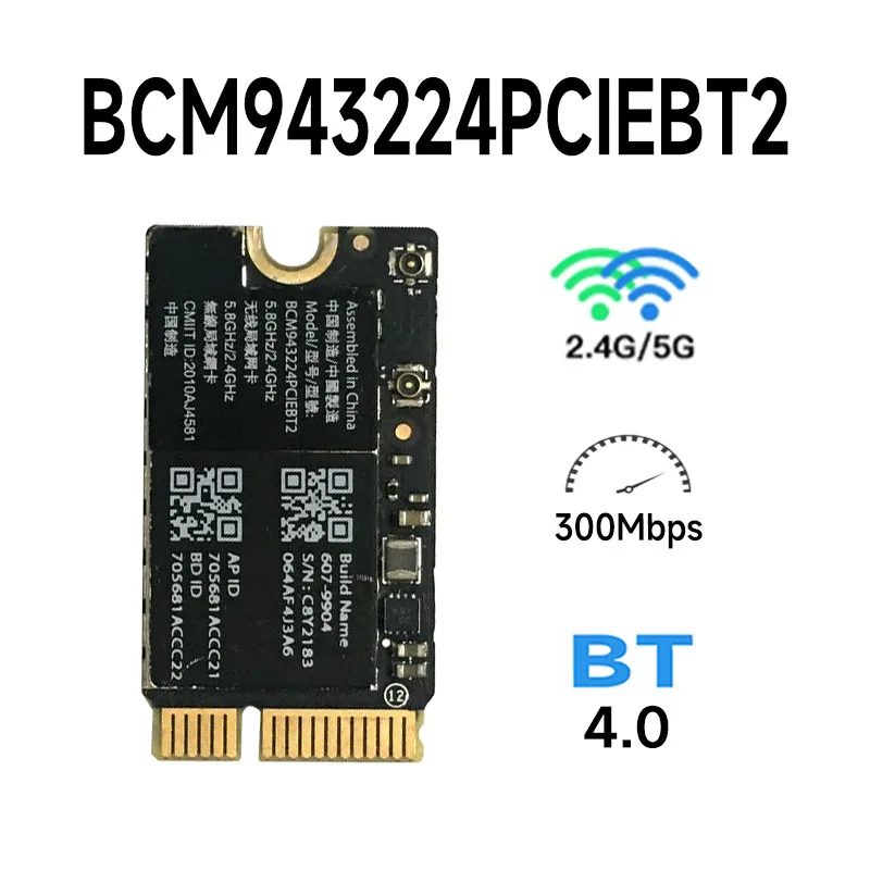 Tarjeta de transmisión Bluetooth WiFi Eathtek para Air 11" A1370 y 13" A1369 BCM 943224 PCIEBT2