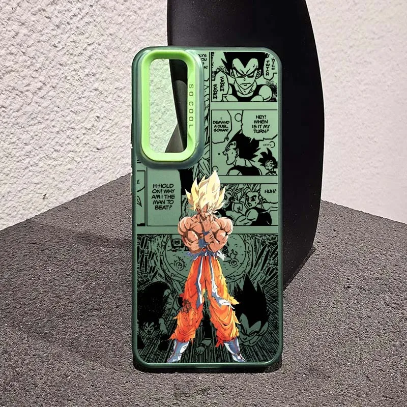 D-Dragon Ball Anime Saiyan Cool para Samsung Galaxy A73 A71 A56 A54 A53 A52 A51 A35 funda de teléfono plateada colorida - imagen 5