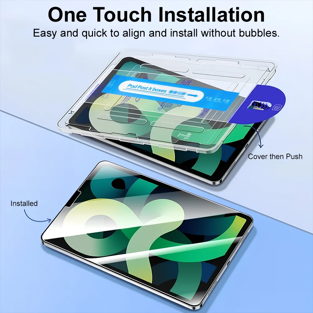 Protector de pantalla de vidrio templado para iPad Pro 13 11 M4 12,9 10 9 10th 9th Generación Air 5 4 3 2 M2 Mini 6 7 8th 10,2 Accesorios - imagen 3