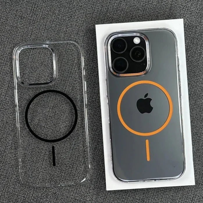 Funda de teléfono Magsafe de Color transparente HD ultrafina para iPhone 11, 15, 14, 13, 12, 16 Pro Max, cubierta magnética dura para PC con carga inalámbrica - imagen 3