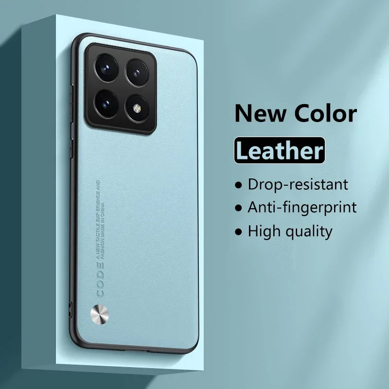 Funda de cuero para Xiaomi 14T Pro, fibra de carbono, cámara completa, protección de silicona, funda dura a prueba de golpes para teléfono, carcasa Xiaomi14TPro