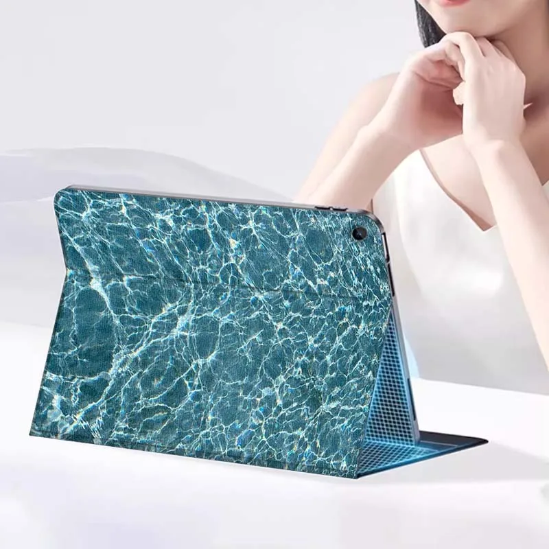 Ondulaciones de olas oceánicas azules para Samsung Galaxy Tab A A7 A8 A9 A11 S6 S11 10,1 10,4 10,5 pulgadas Lite Plus funda para tableta - imagen 5