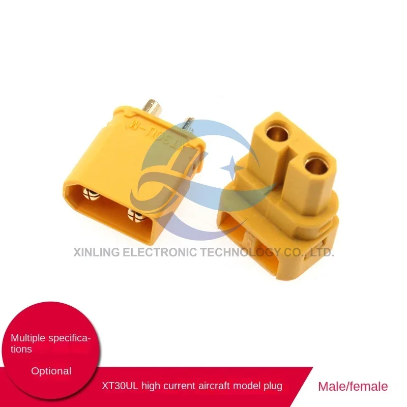 Cable soldado de 90 grados con enchufe de XT30ULW-F, interfaz de batería de litio XT30U, modelo de avión, conector macho/hembra, chapado en oro