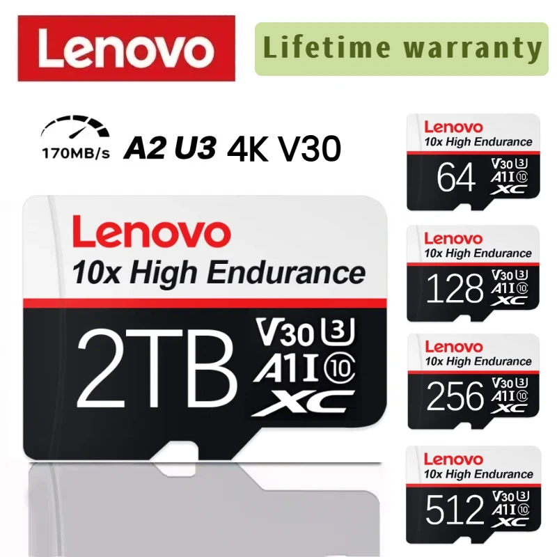 Tarjeta De memoria Lenovo De 2TB para Nintendo Switch, 1TB, V60, 4K, Micro TF, tarjeta SD, 128GB, 256GB, 512GB, Cartao De Memoria para juego Nintendo 64