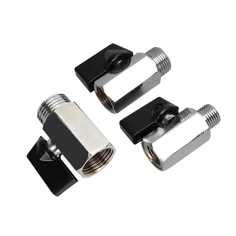 1/8 "1/4" 3/8 "1/2" G rosca recta NPT macho a hembra compresor de aire agua Gas aceite válvula de cierre Mini válvula de bola de latón - imagen 2