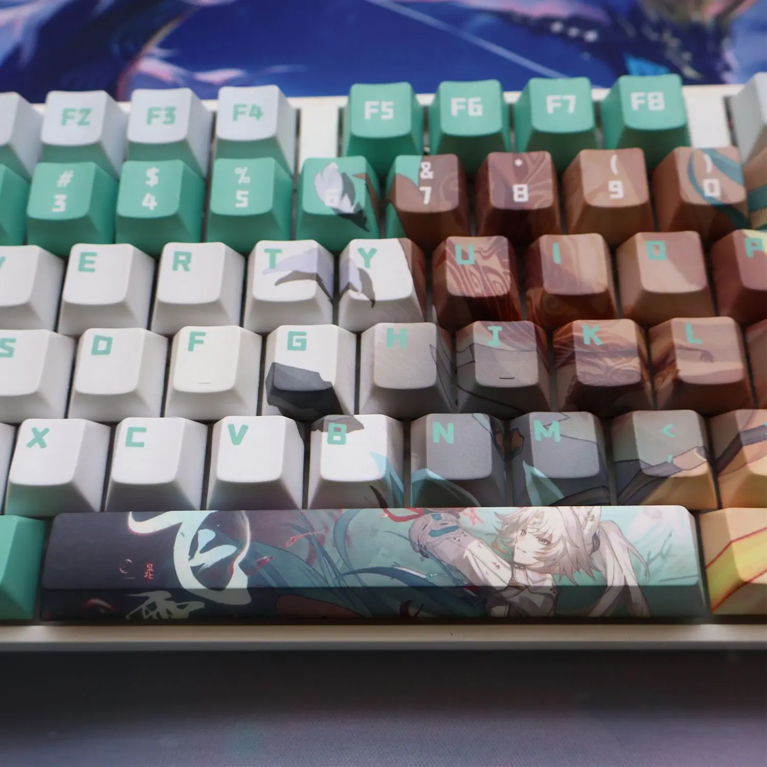 Feixiao-teclas temáticas Honkai: Star Rail, teclas de juego, Anime, 128 teclas, PBT DYE SUB Cherry MX Switch para teclado mecánico - imagen 5
