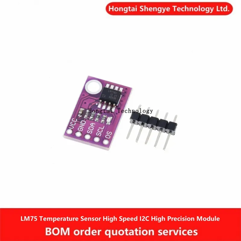 Sensor de temperatura LM75, interfaz I2C de alta velocidad, módulo de placa de desarrollo de alta precisión LM75A