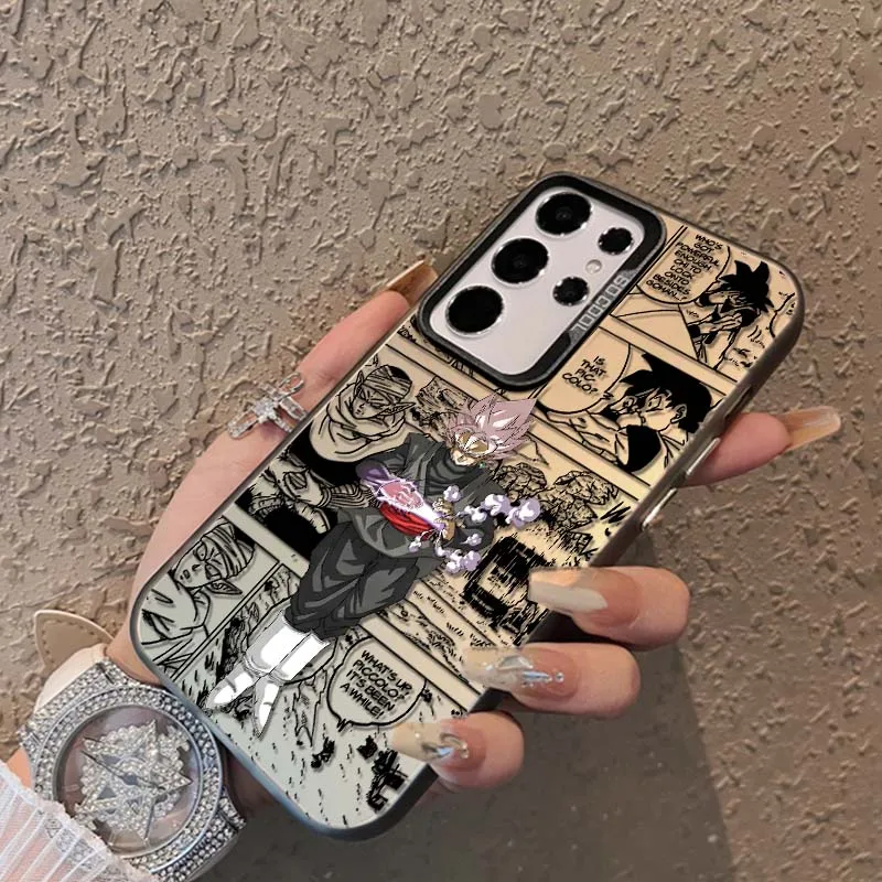 Funda de cómic Anime d-dragon Ball para Samsung Galaxy A73 A71 A56 A54 A53 A52 A51 A35 funda de teléfono plateada colorida - imagen 3