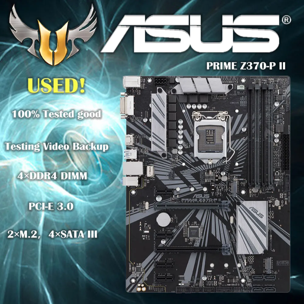 Placa base asus prime Z370-P II compatible con 8a generación Core i7 i5 i3 CPU PCI-E 3,0 DDR4 64GB de escritorio