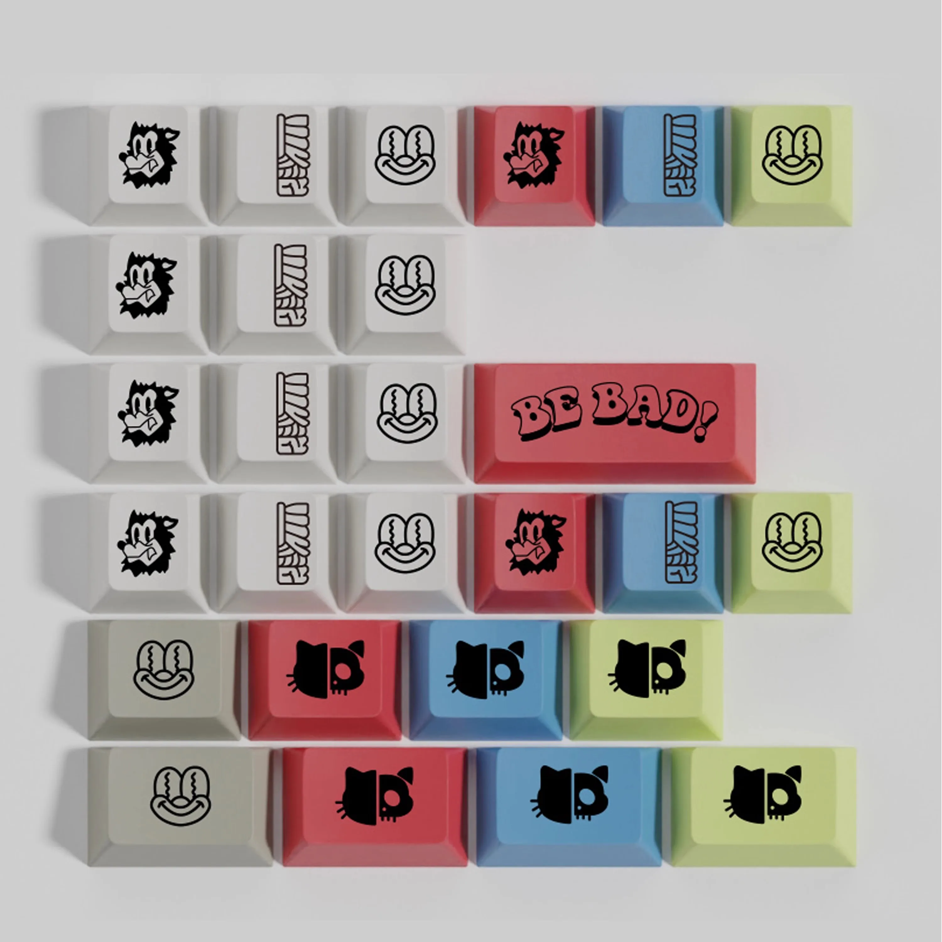 1 Juego de teclas Clone SP DCS Deadbeats, teclas subcama de tinte PBT, teclas a prueba de luz con perfil de cereza para interruptor MX GMK Rubrehose - imagen 4