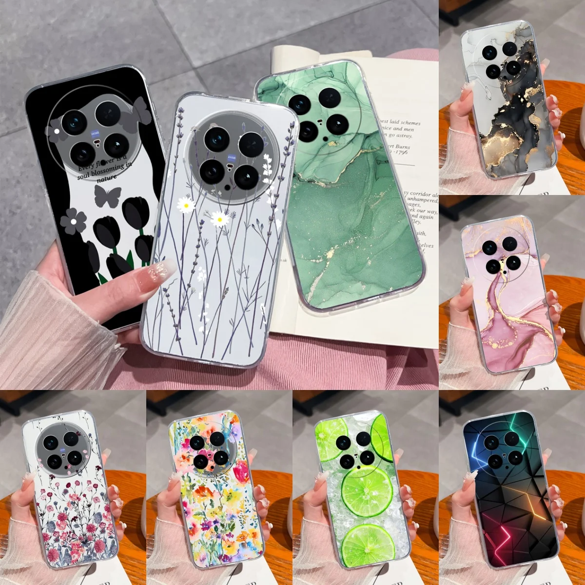 Para Vivo X200 Ultra funda de Color degradado cubierta trasera transparente para Vivo X 200 Ultra 5G silicona suave anticaída protectores de teléfono delgados