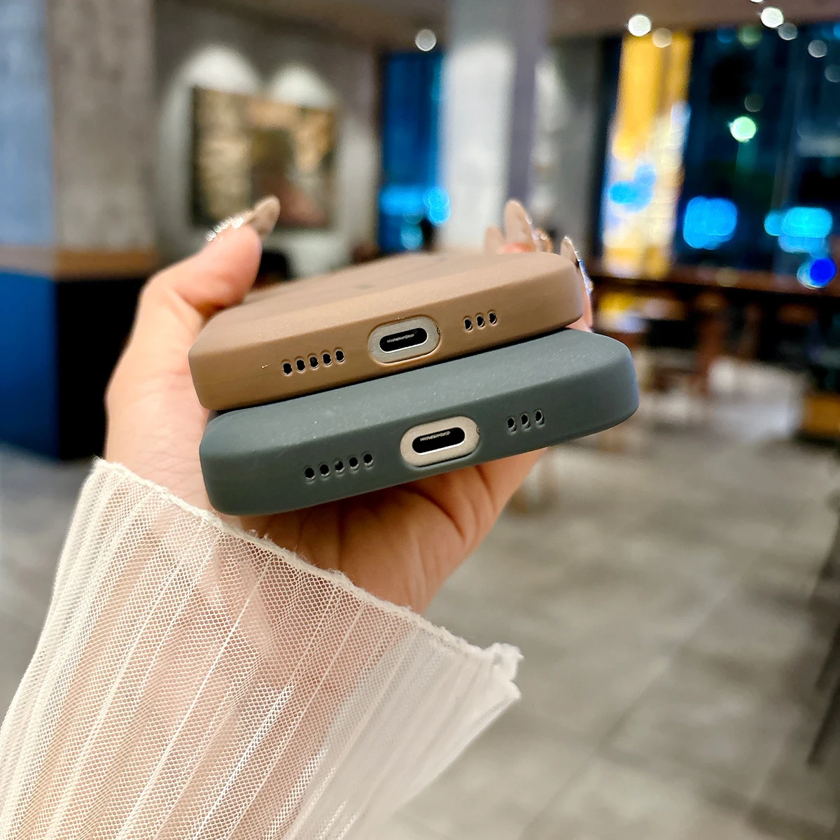 Funda magnética para iPhone 16, 15, 14, 13, 12 Pro Max Plus, Funda magnética de silicona líquida para cámara completa Mag-safe, suave y mate - imagen 5