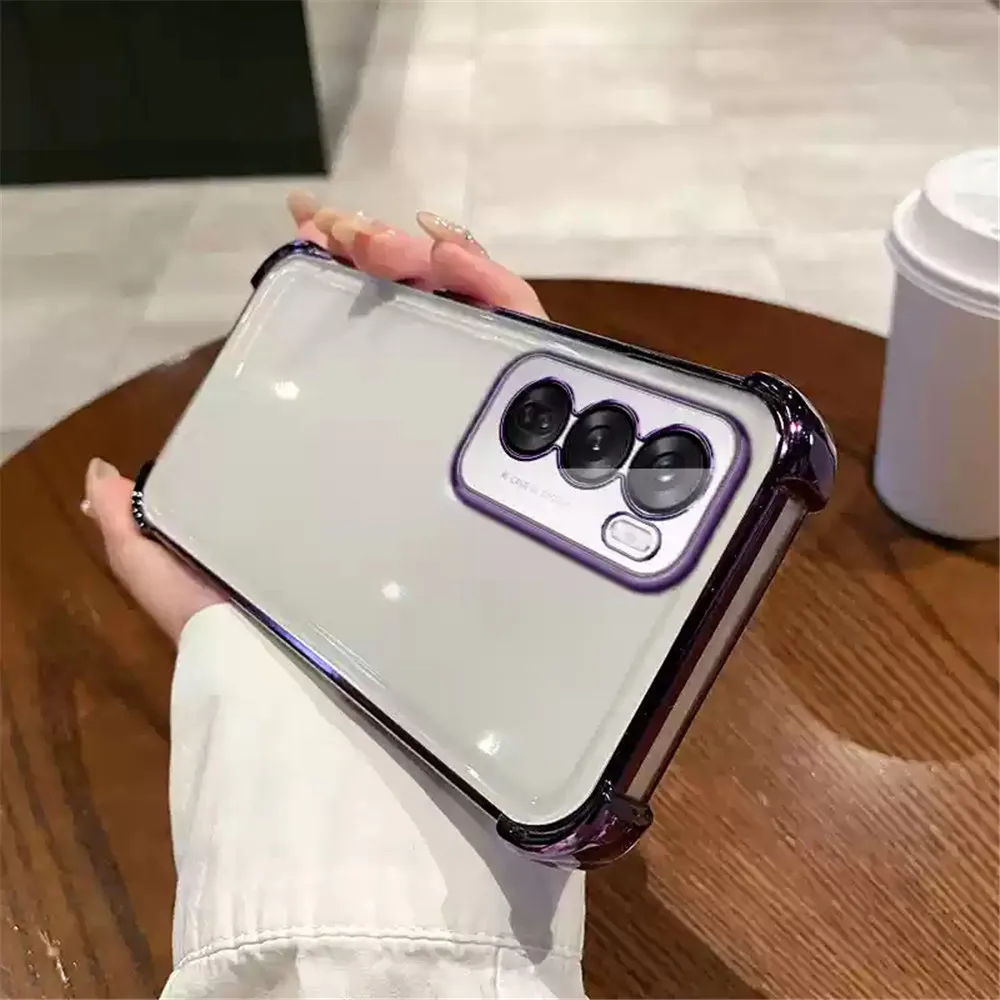 Funda de teléfono de lujo a prueba de golpes para OPPO Reno 12 Pro A16 A16S A17 A54S A53S A5 A9 2020 A36 A76 4G funda transparente de silicona suave - imagen 4