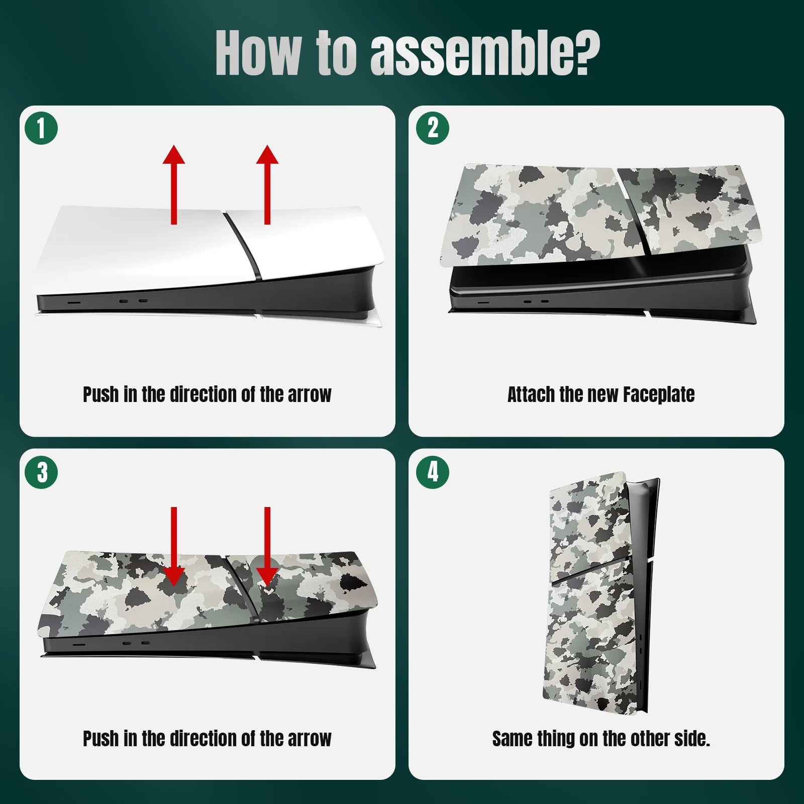 Digital Edition-reemplazo de plástico ABS duro, cubierta de placa frontal delgada PS5, accesorios de funda de piel para Playstation 5, placas delgadas - imagen 5