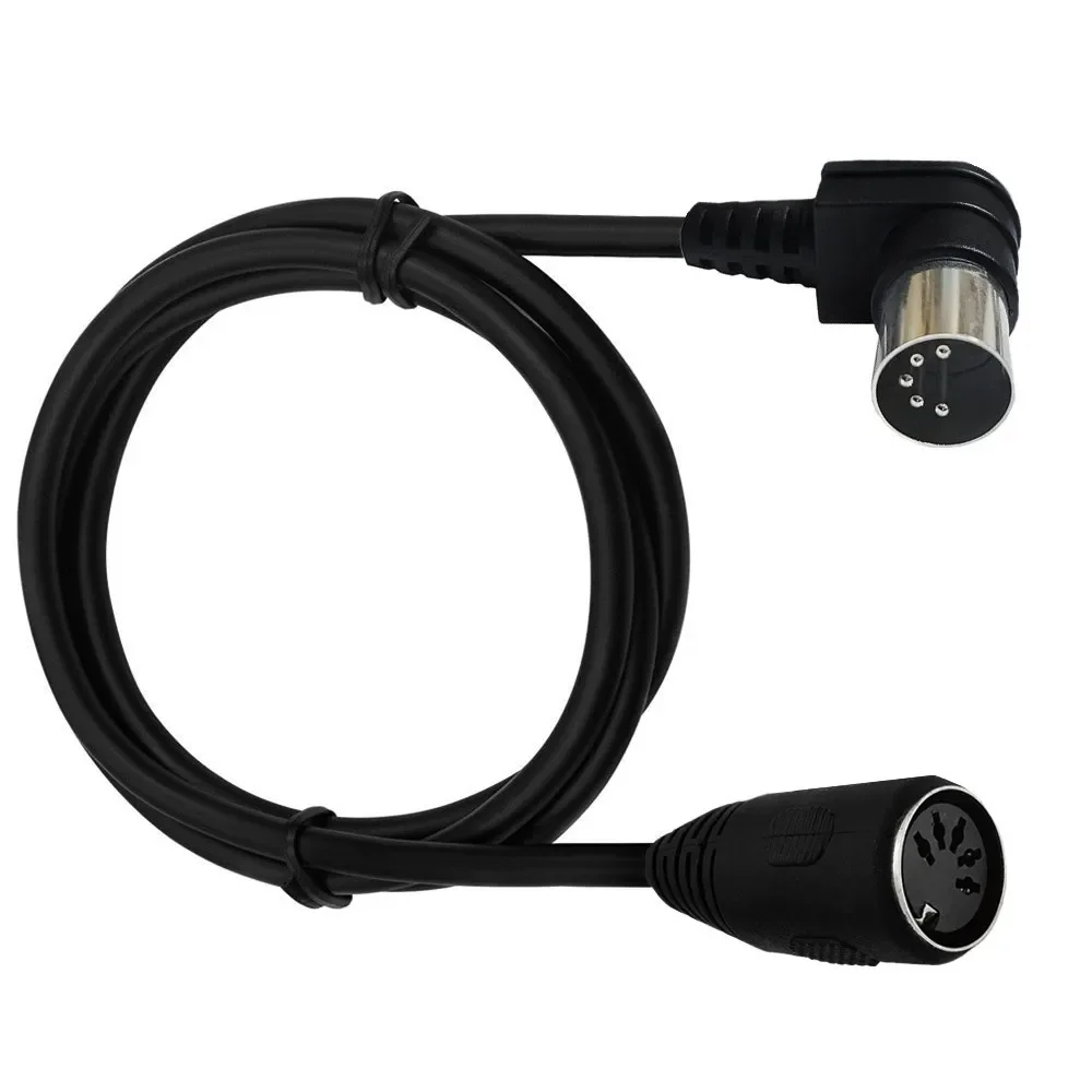 Cable adaptador MIDIAT de Audio DIN macho a hembra de 5 pines MIDI de 90 grados en ángulo recto para teclado MIDI Cable de extensión MIDI - imagen 3