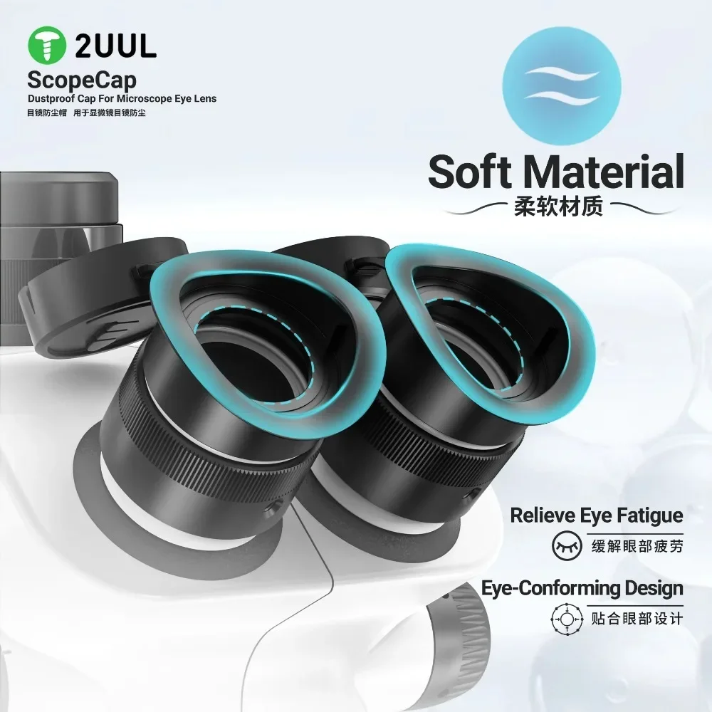 2UUL MS81 ScopeCap Microscopio Ocular Cubierta antipolvo Cubierta de protección contra el polvo para accesorios de microscopio trinocular binocular estéreo - imagen 4