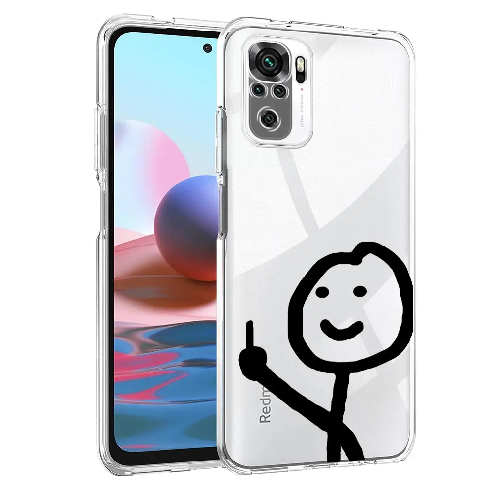 Funda de teléfono transparente con dibujos animados de Matchman para Xiaomi Redmi Note 12, 10C, 10, 11, 9, 8 Pro Plus, 9S, 7, 8T, 9T, 9A, 8A, 9C, K50, K40 - imagen 2