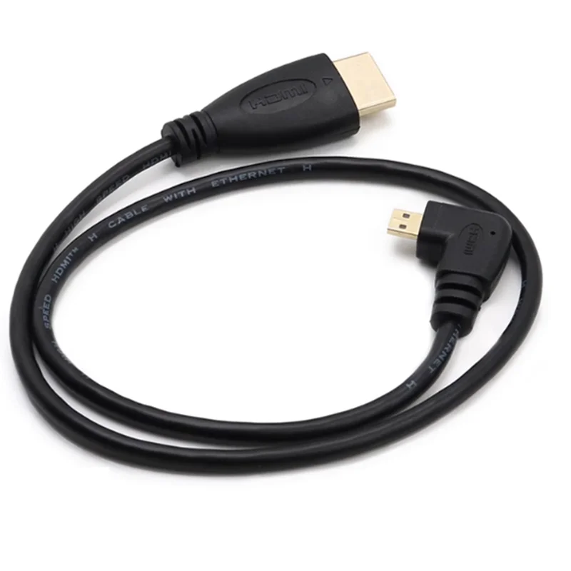 Cable Micro hdmi compatible con HDMI, V1.4 macho a HDTV Micro HD de 90 grados, Cable de ángulo izquierdo y derecho de 1080p para HDTV PS3 XBOX 3D LCD - imagen 5