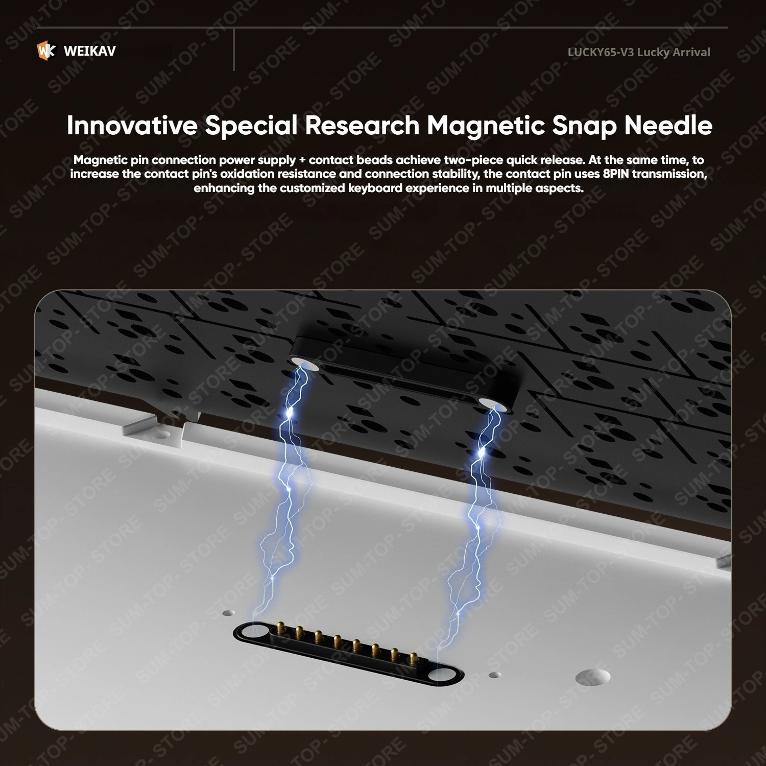Weikav Lucky65 V3 NUT65 Kit de teclado mecánico inalámbrico de aluminio 65% diseño RGB BT 2,4G teclado de juego con cable desmontaje rápido - imagen 5