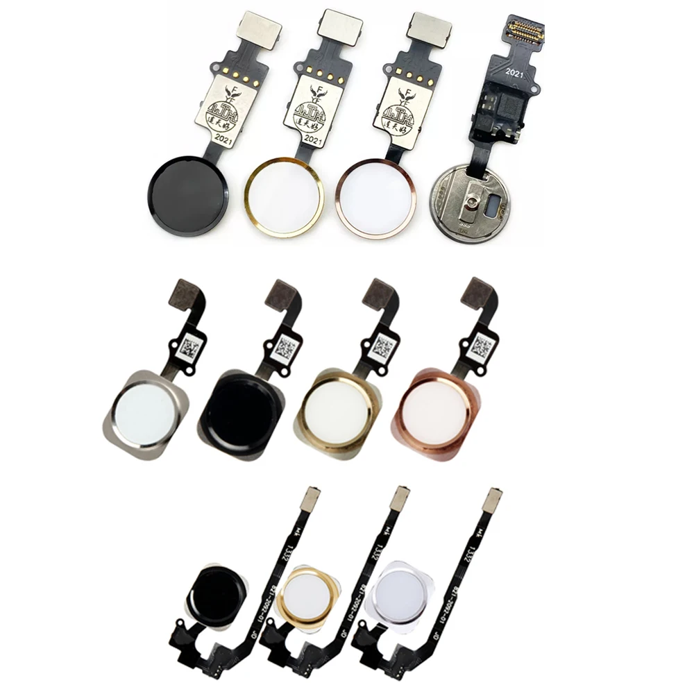 Reemplazo flexible del botón de inicio para iPhone 5s 6 6s 6sPlus 7 8 Plus Menú Cable flexible de tecla principal sin huella digital