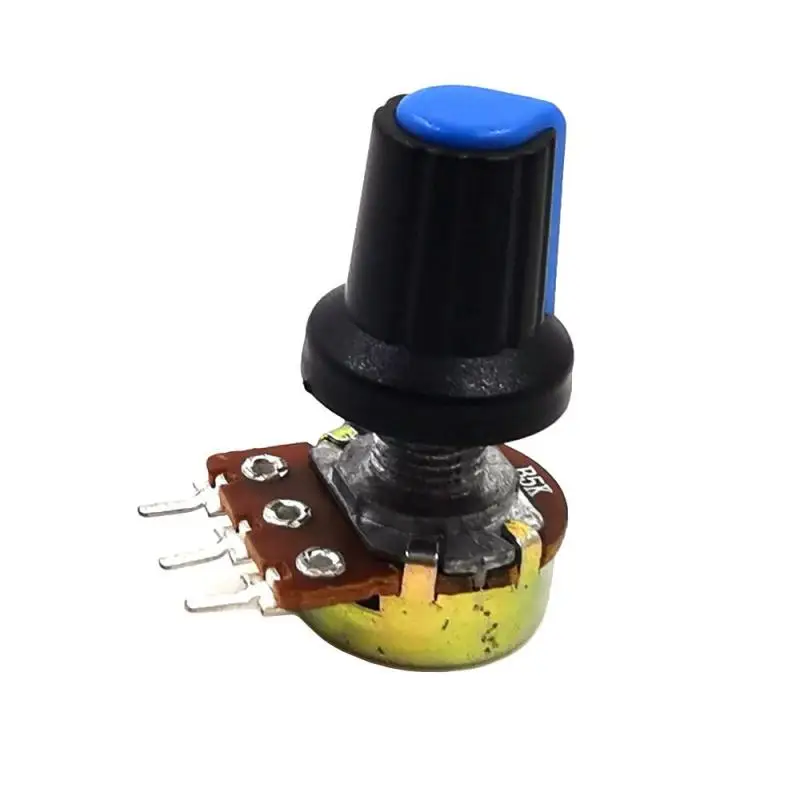 30 Uds WH148 tapa de perilla de potenciómetro (núcleo de cobre) 15*17mm 6mm agujero del eje AG2 amarillo naranja azul blanco rojo 5 valores * 6 uds - imagen 3