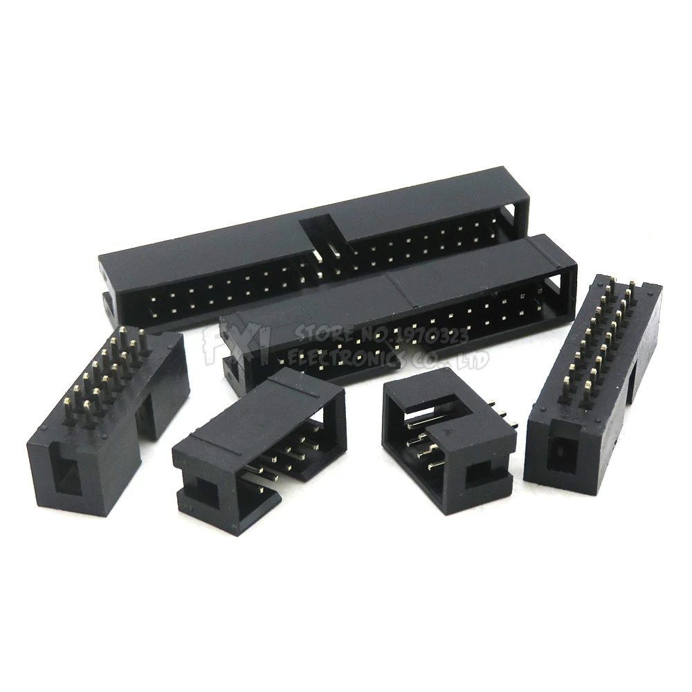 Conector de cabezal de enchufe 5 piezas DC3 de 2,54mm, ISP macho, aguja recta de doble espaciado 6P 8P 10P 14P 16P 20P 30P 34P 40P, nuevo - imagen 3