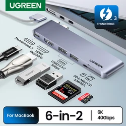 UGREEN Hub USB-C con HDMI y ranuras SD/TF para MacBook Pro Air
