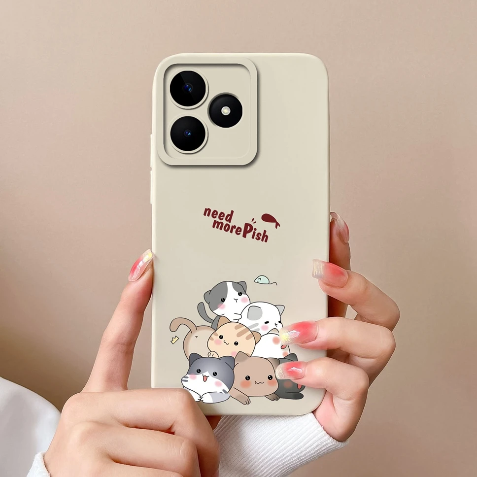 Funda de teléfono para Realme Note 50, cubierta trasera de silicona líquida de alta calidad a prueba de golpes para Realme Note 50 - imagen 2