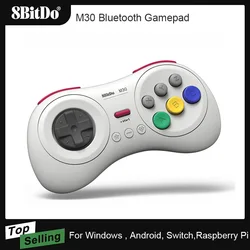 Mando 8bitdo M30 Bluetooth – Estilo Genesis para Nintendo Switch, PC y Android