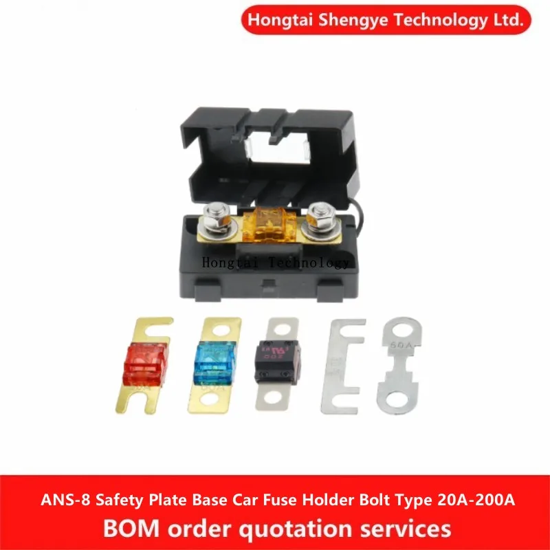 Amplificador de Audio Midi de 1 vía, bloque de fusibles, ANS-8, Base de placa de seguridad, portafusibles para vehículo, tipo perno 20A 50A 70A 80A 100A 150A 175A 200A