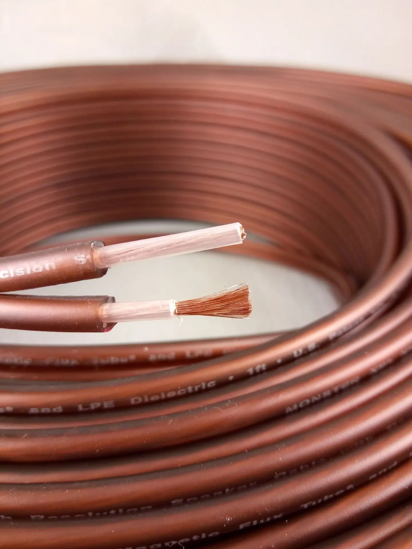 Cable de audio marrón de 400 núcleos, cable de altavoz de fiebre de cobre puro, cable de altavoz, cable de altavoz de cuero suave de alta elasticidad - imagen 5