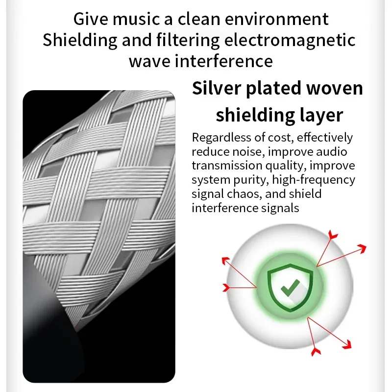 Cable macho de Audio Hifi para amplificador, Conector de 2,5mm TRRS equilibrado a 2 RCA, chapado en plata OFC de alta pureza, Jack de 2,5mm a 2 RCA - imagen 3