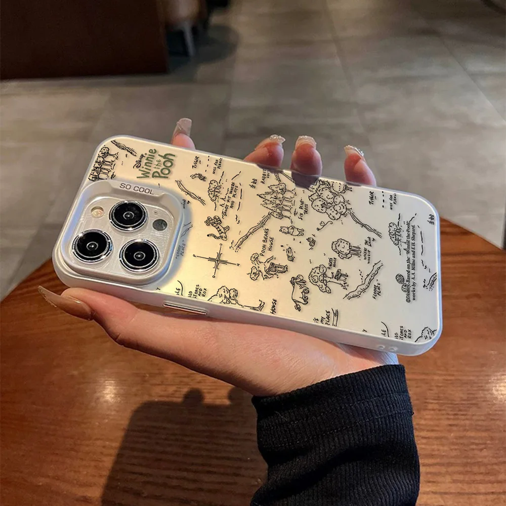 Funda de teléfono bonita Honey Winnie the Pooh para iPhone 16 15 14 13 12 11 Pro Max X XR XSMAX 8 7 Plus, funda trasera mate a prueba de golpes - imagen 5
