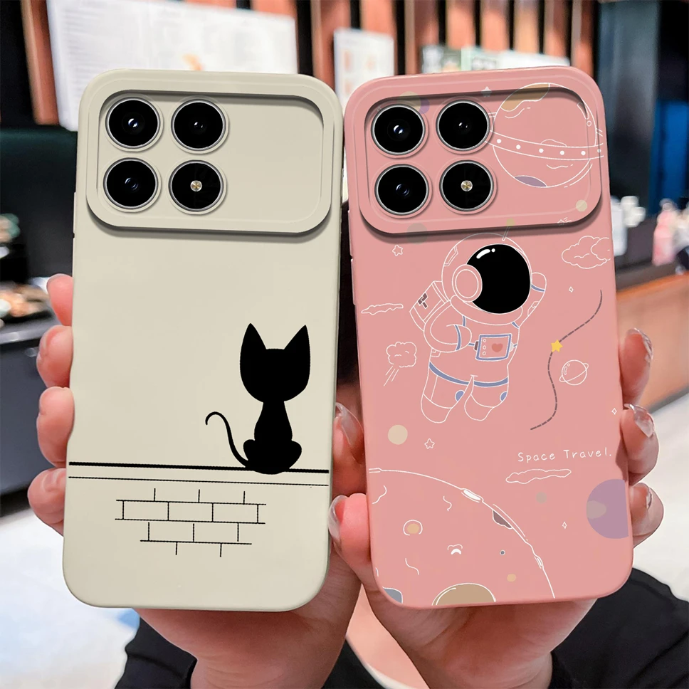Funda de teléfono para Xiaomi Redmi K90 Pro Max, diseño divertido, funda de silicona líquida suave y lisa para Redmi K 90, funda a prueba de golpes - imagen 2